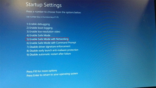 Windows 8 Troubleshooting Advanced Options, Startup Settings